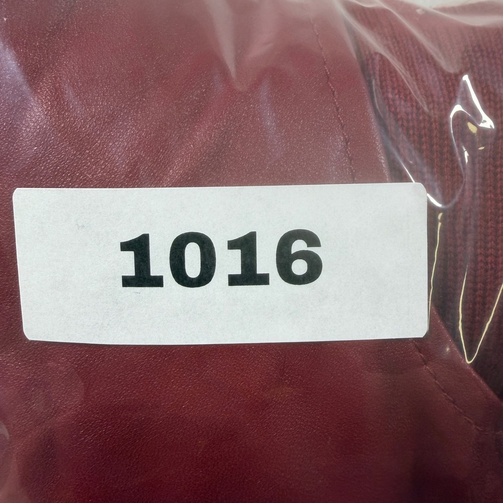 Valerie Separates Womens XL Leather & Merino Wool Zip Front Vest Burgundy Red - Picture 9 of 9